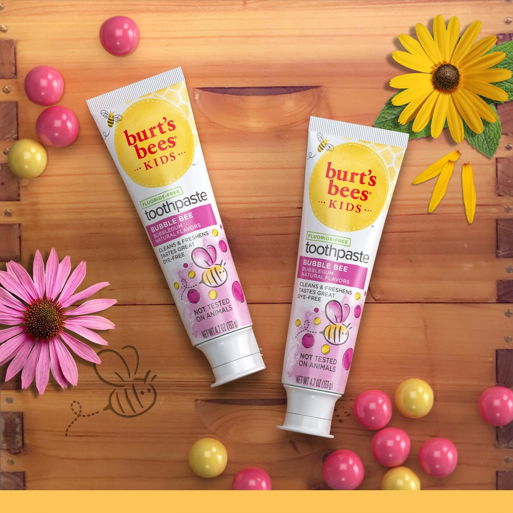 Kids Toothpaste, Natural Flavor, Fluoride Free, Bubble Bee zr