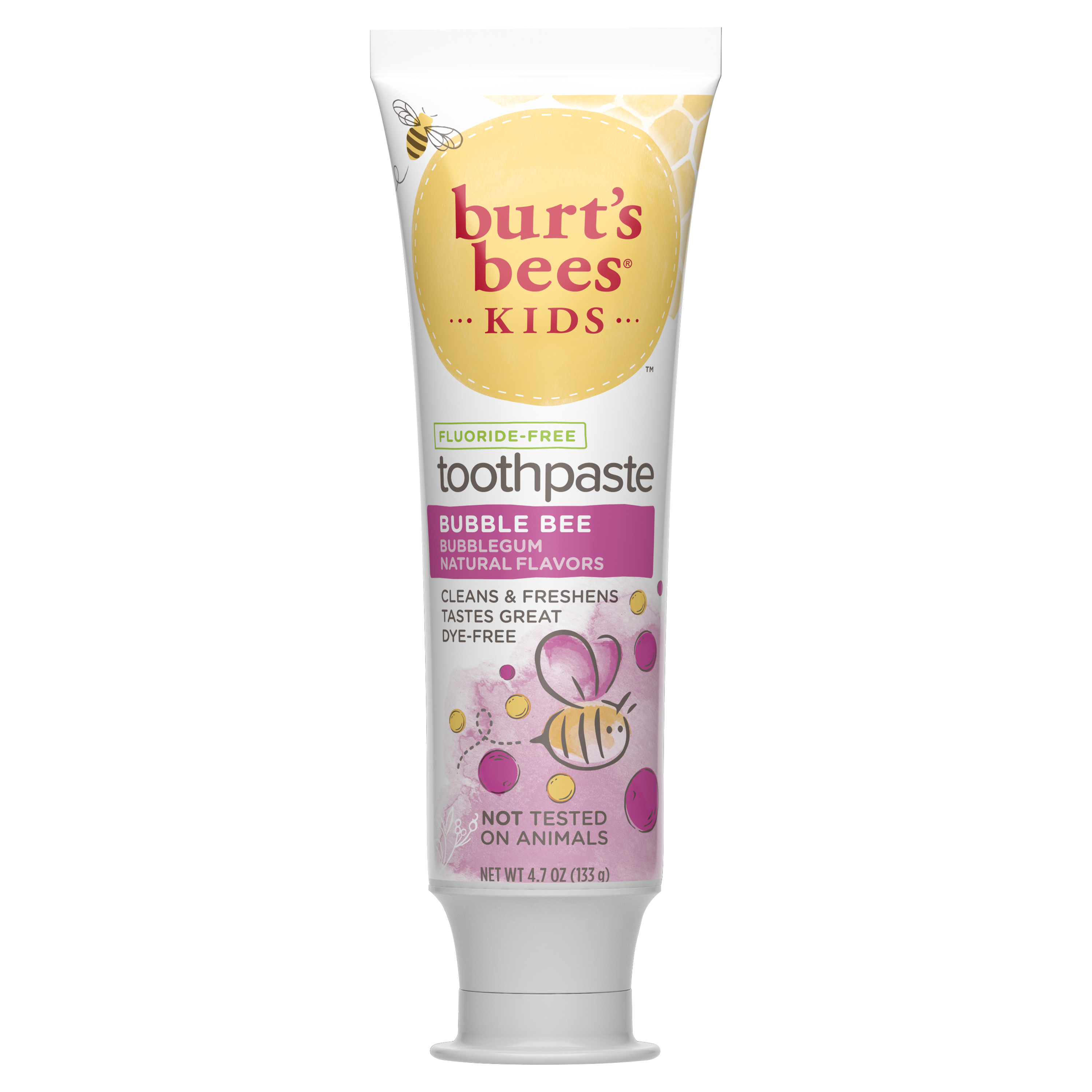 Kids Toothpaste, Natural Flavor, Fluoride Free, Bubble Bee zr