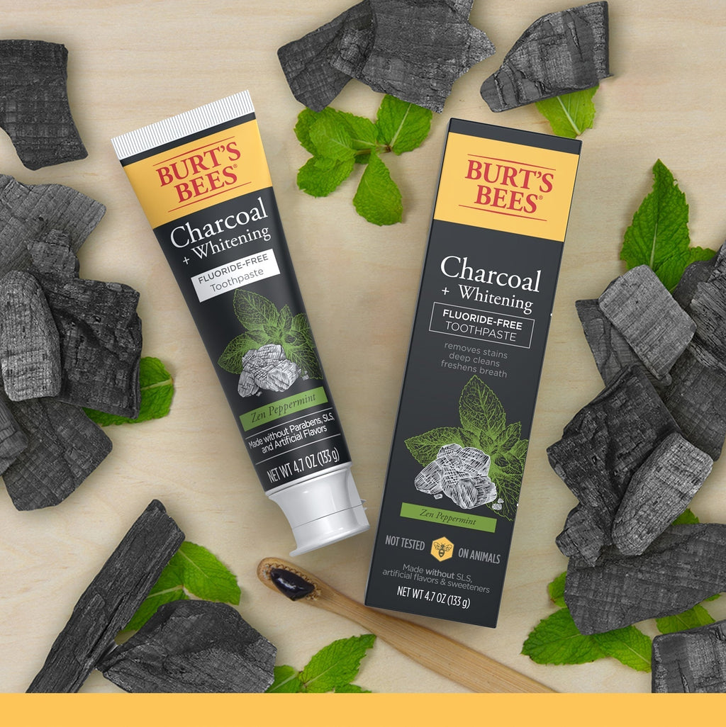 Charcoal + Whitening Zen Peppermint Toothpaste Fluoride-Free Hq