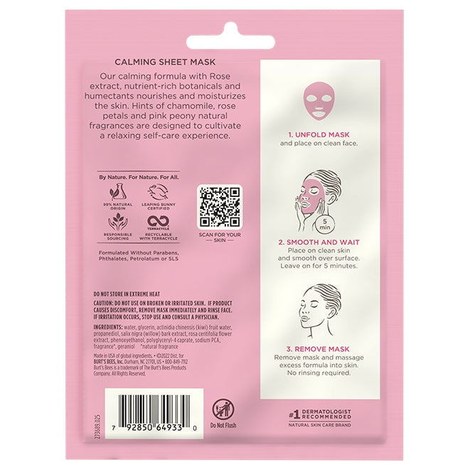 Calming Sheet Mask with Rose J3